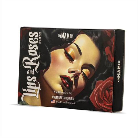 Dynamic Tattoo Ink Lips and Roses 1oz - 5 Color Set