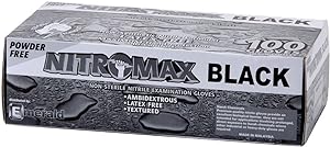Emerald Nitromax Black X-Large Gloves 1085 (100 pcs box)