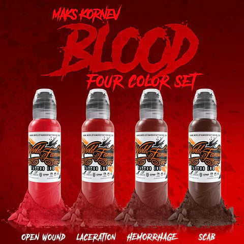 World Famous Tattoo Ink - Maks Kornev's Blood Set (1 oz)